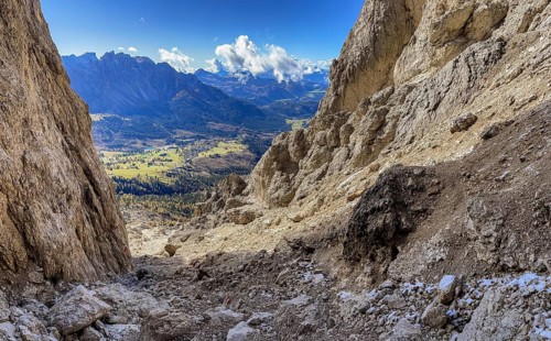 View at Passo Jouf del Vaiolon