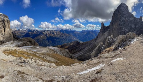 Panorama in the high mountains