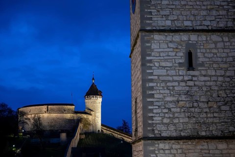 The Munot Castle and St. Johann Reformed Church in Schaffhausen