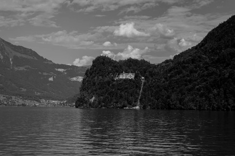 The Historical Grandhotel Giessbach on the Mountain Side on Lake Brienz in Brienz
