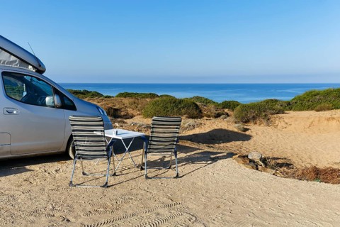 Campervan on car park