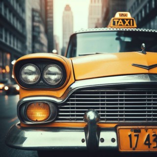 New York vintage taxi universe illustration generative ai art