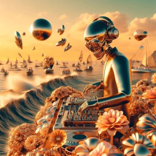 Metallic alien deejay