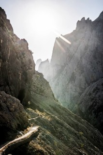 Hiking trail through the Cares Gorge