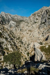Hiking trail through the Cares Gorge