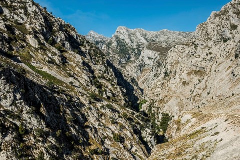 Hiking trail through the Cares Gorge