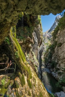 Hiking trail through the Cares Gorge