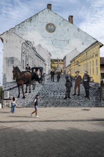 Painting on a house wall