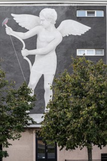 Painting on a house wall
