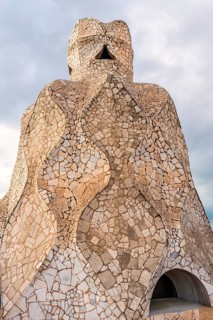 Sculptures on the roof of Casa Mila