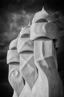 Sculptures on the roof of Casa Mila