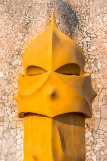 Sculptures on the roof of Casa Mila