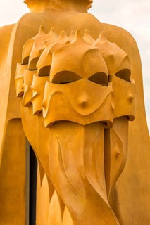 Sculptures on the roof of Casa Mila