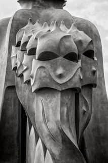 Sculptures on the roof of Casa Mila