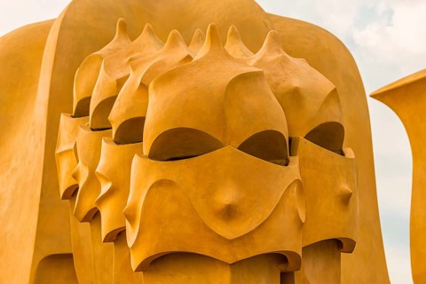 Sculptures on the roof of Casa Mila