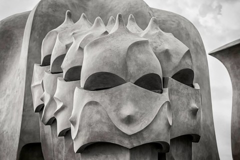 Sculptures on the roof of Casa Mila