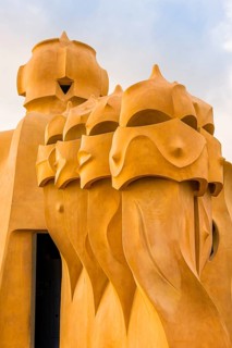 Sculptures on the roof of Casa Mila