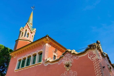 The Gaudi house museum in Park Guell in Barcelona