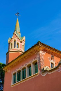The Gaudi house museum in Park Guell in Barcelona
