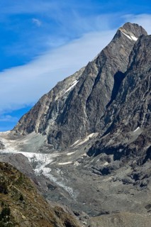 Peak Sattelhorn above the Langgletscher