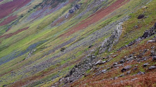 Mountain slopes at Honister Pass