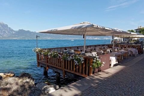 Restaurant terrace on the lakeshore