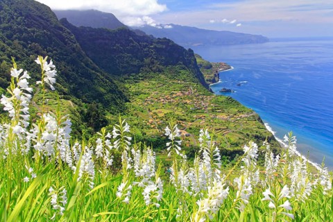 View from the viewpoint Miradouro da Beira da Quinta on Sao Jorge