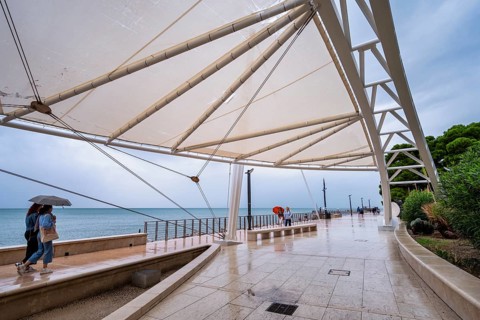 Beach promenade Grado