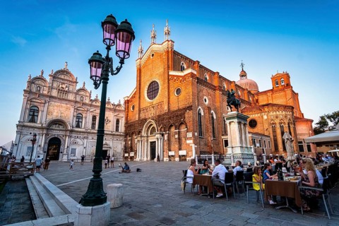 Restaurant in front of Basilica Santi Giovanni e Paolo