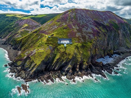 The Lighthouse Keepers Cottage from a drone