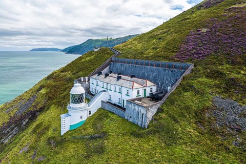 The Lighthouse Keepers Cottage from a drone