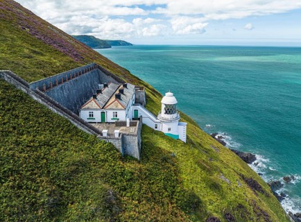 The Lighthouse Keepers Cottage from a drone