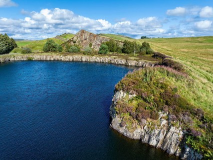 Aerial view of the former Cawfield Quarry