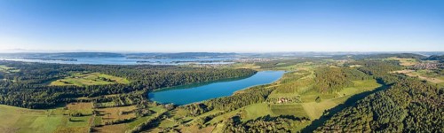 Aerial panorama of Mindelsee