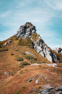 Mountain peak in industrious mountains