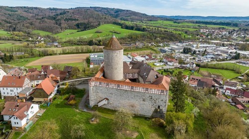 Aerial view of Reichenberg Castle