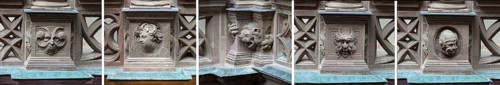 Grotesque on the columns in the Pellerhof