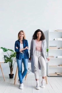 Attractive young women posing cabinet