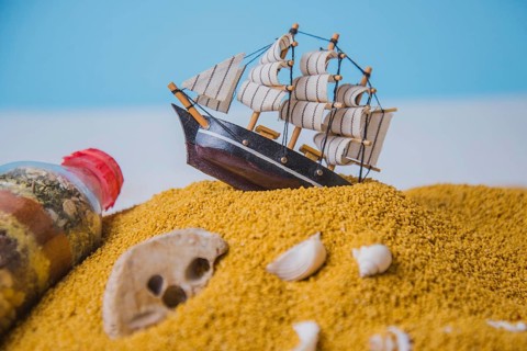 Beach sailing boat concept