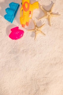 Beach toys starfish sand