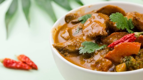 Bowl homemade stew close up