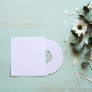 Cd mockup flower