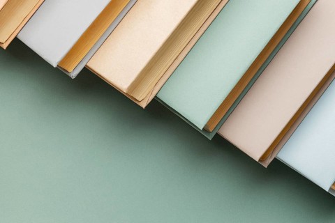 Creative arrangement with different books