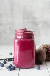 Delicious blueberry beverage jar mug