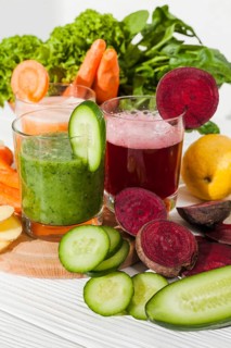 Different vegetable juices