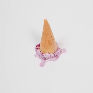 Falling ice cream wafer cup