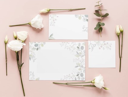 Flowers wedding invitation