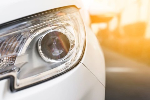 Headlight new white auto street