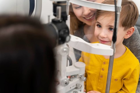 Little boy eyes consult