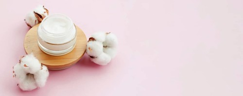 Minimalist spa concept body cream